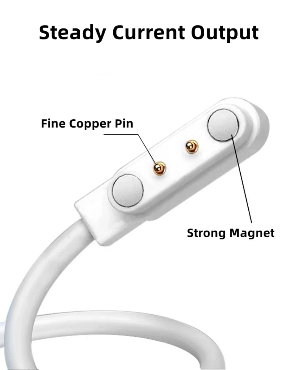 2Pin 4Pin 5Pin Magnetic Charging Cable USB to Pogo Pin for Smart Watch Earphone Wristband 60cm 5V Magnetic Dock Charger Adapter