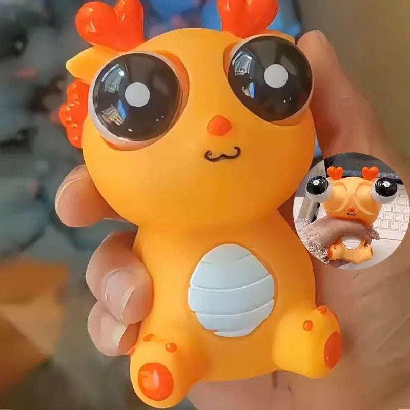 Squeeze Eye Dragon Dinosaur Toy | Funny Stress Relief Animal Toy