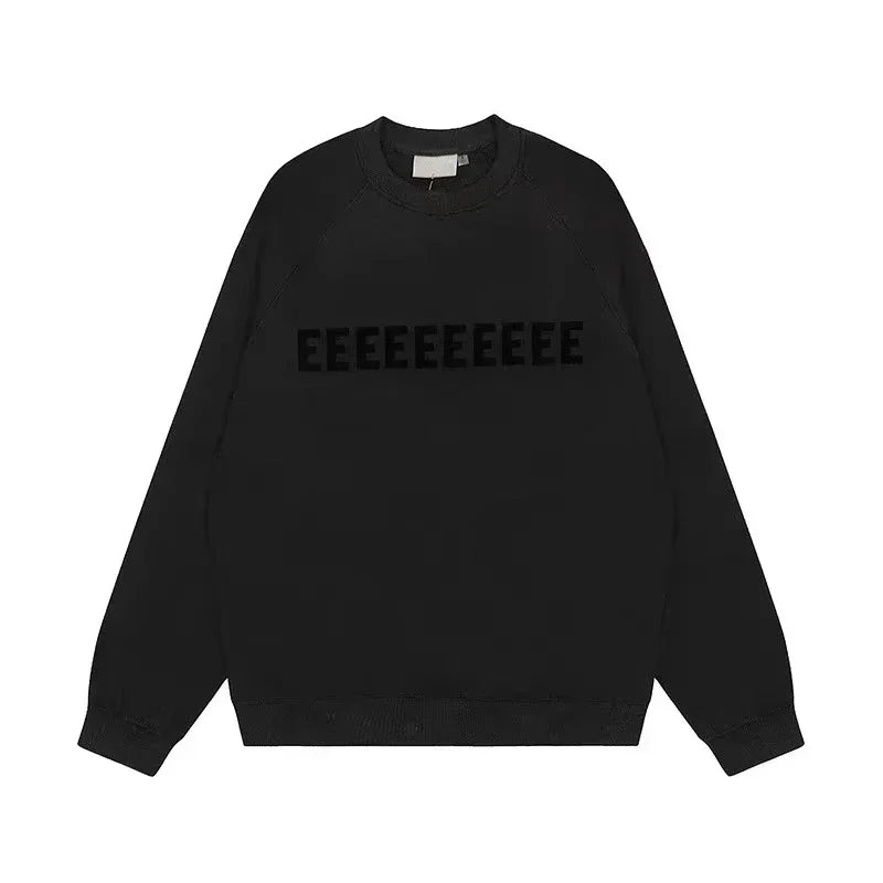 FW22 Men's Hoodies Jogging Set Luxury Design Chest Two Rows Plush Letter Hoodie Women's Loose Hoodie Fashion Unisex Pants Set