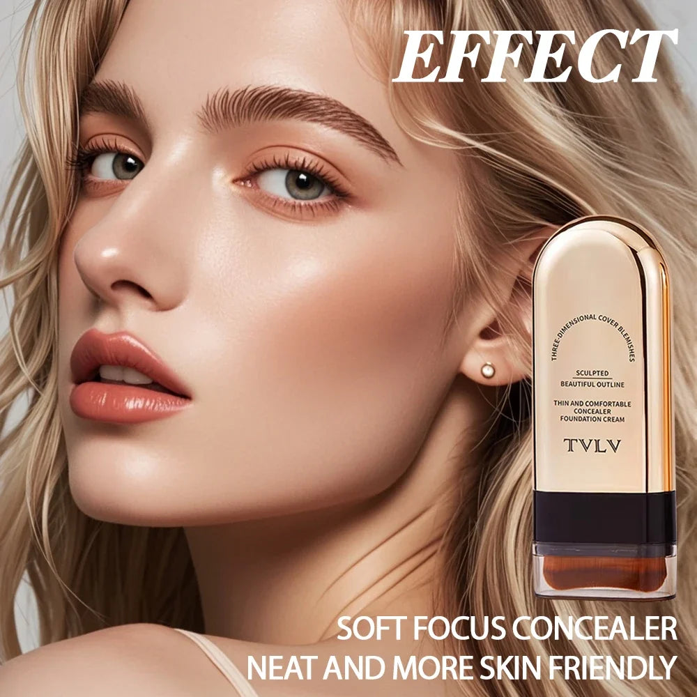 TVLV Skin Tint Stick Long Lasting Lightweight Waterproof Concealer Foundation Cream Flawless Tinted Face Contour Stick Makeup