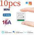 16A Tuya WiFi Smart Switch Module 2-way Control Mini Switch Breaker Smart Life Work With Alexa Google Alice