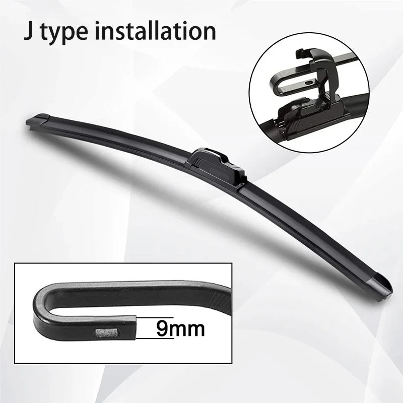 For Mazda 3 BL MK2 2010-2013 Car Wiper U-type Soft Rubber Boneless Wiper HD Quiet Durable Automotive Wiper 24"+19"