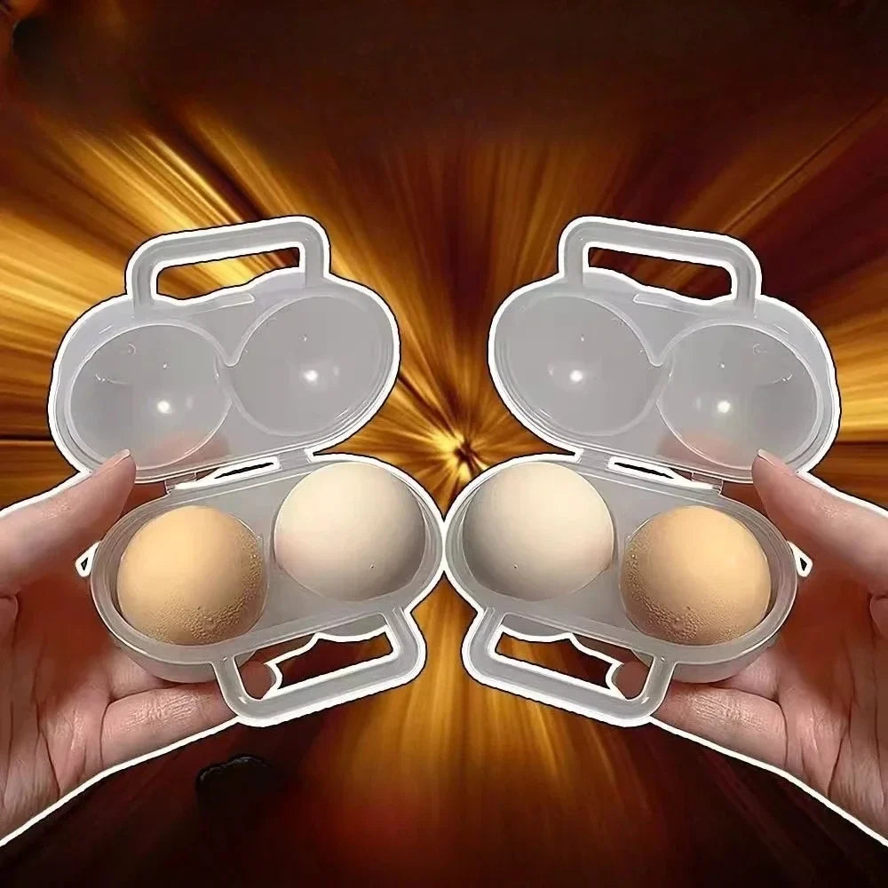 Dual Compartment Egg Storage Box Household Collection Egg Tools Plastic Egg Containers Portable Outdoor Shock-absorbing Storage