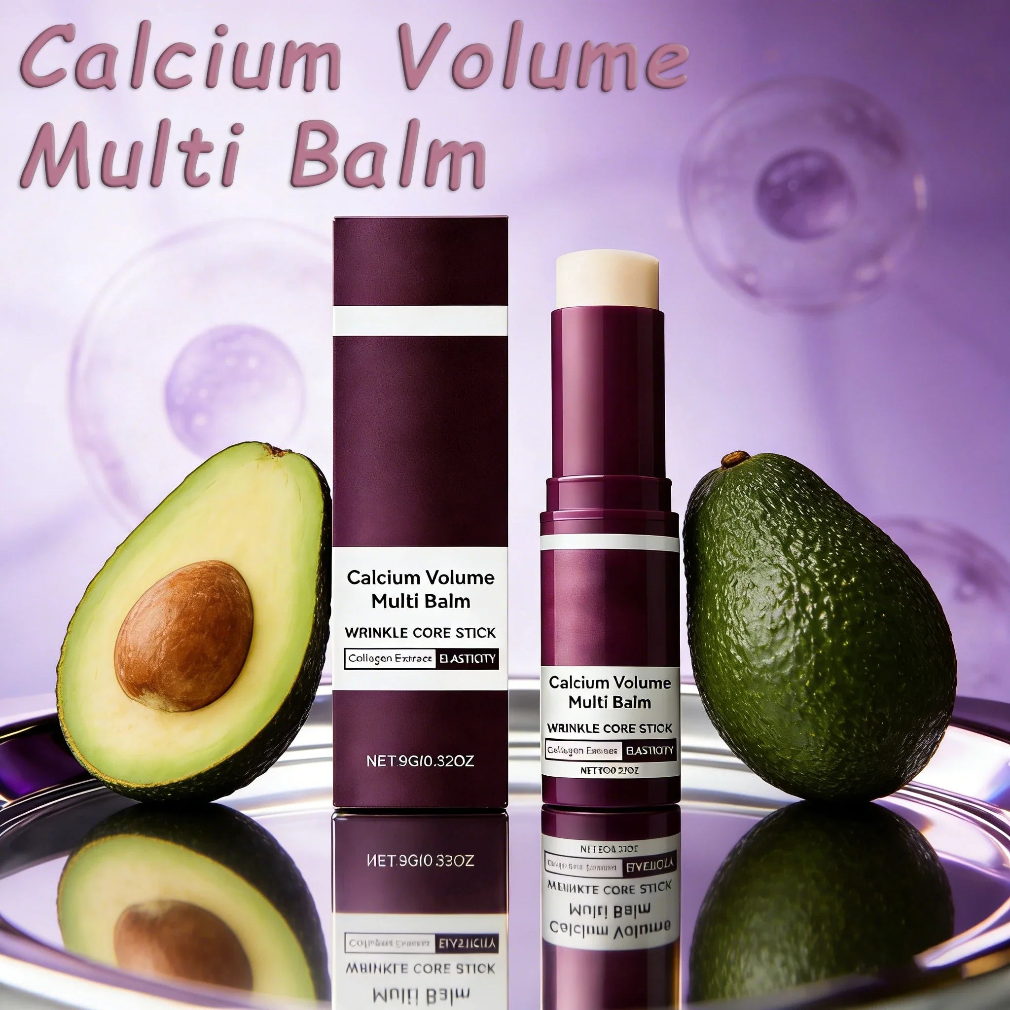 Calcium Volume Multi Balm Hydrating Anti Aging Fade Fine Lines Firming Skin Brightening Nourishing Collagen Moisturing Stick