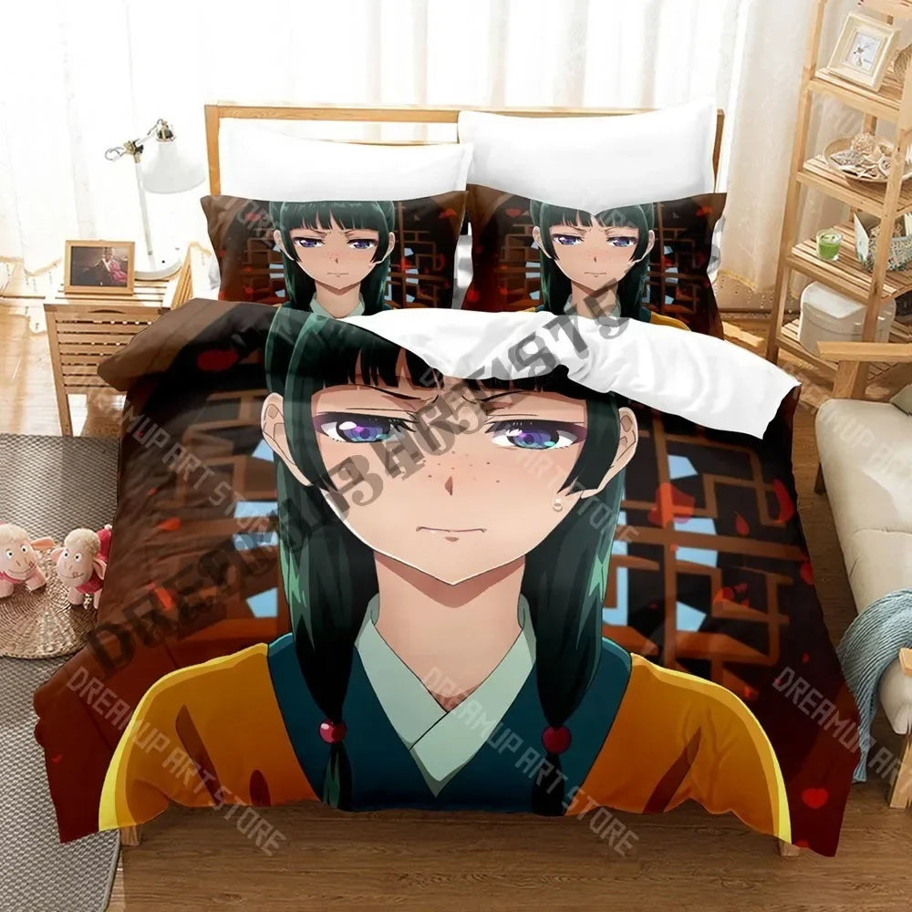 3D Print Apothecary Diaries Bedding Set Single Twin Full Queen King Size Bed Set Adult Bedroom Duvetcover Sets Anime Bed Sheet