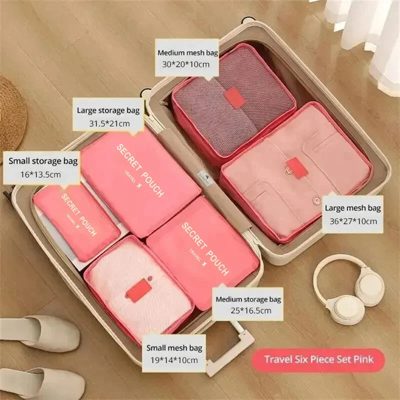 6 Pcs Travel Luggage Storage Bags, Versatile Lightweight Storage Pouch, Dustproof Duffle Bag