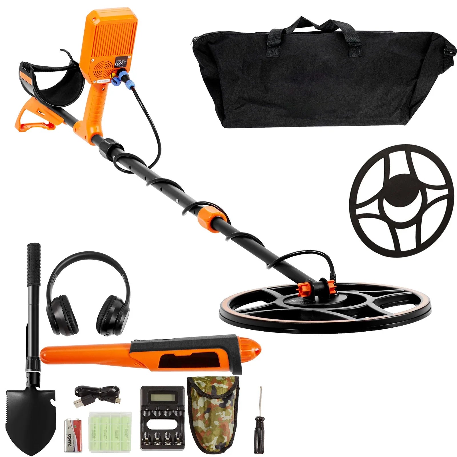 SucceBuy Rechargeable Metal Detector With LCD And IP68 Waterproof Coil