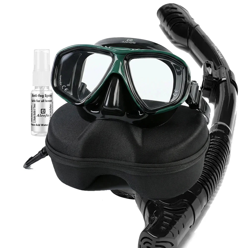 DIVE&SAIL Scuba Mask Snorkel Set Tempered Glass