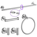 5-Piece Bath Hardware Set Brushed Finish Stainless Steel