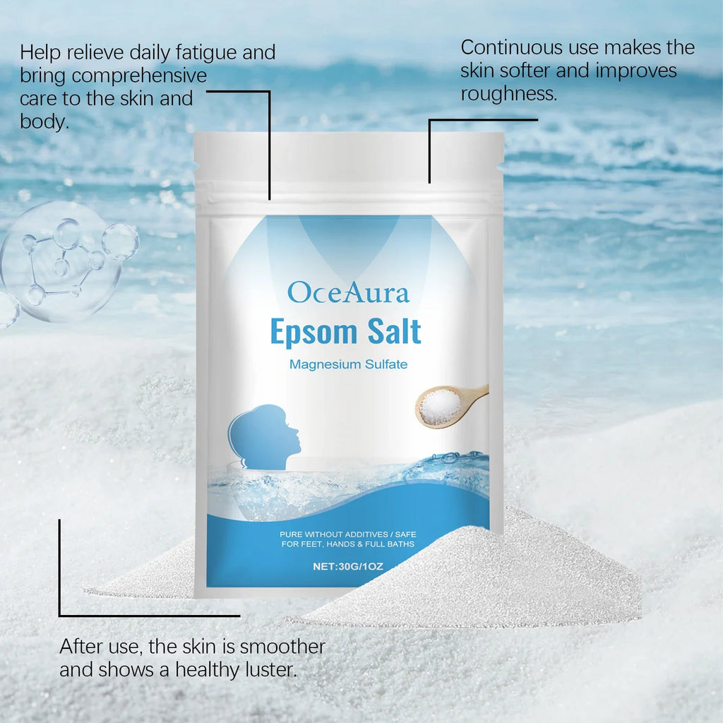 Epsom Salt Magnesium Sulfate Moisturizing Exfoliating Pure Natural Feet Hands Bath Body Relaxation Muscle Relief Detox Skin Care