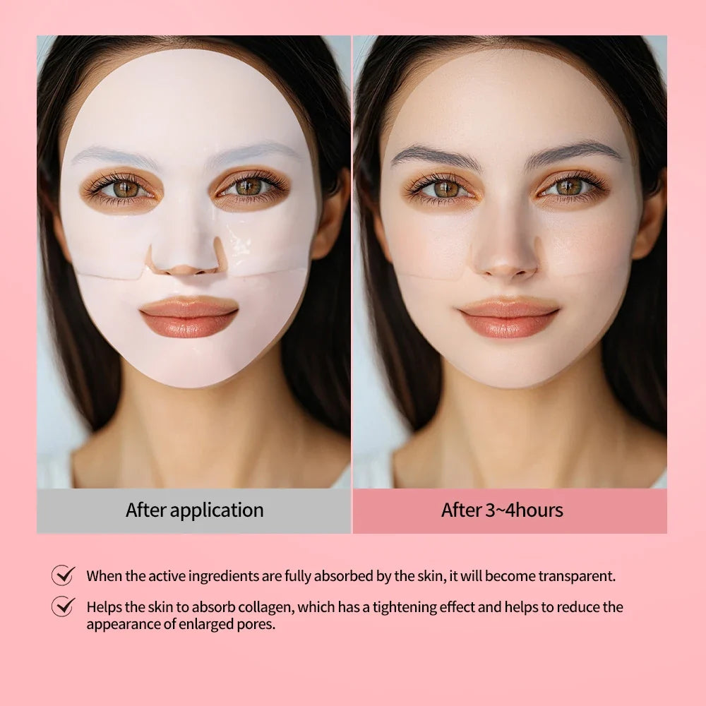 4pcs Bio-Collagen Deep Face Mask Overnight Mask Moisturizing Improvement Pore Brightening Face Firming Skincare