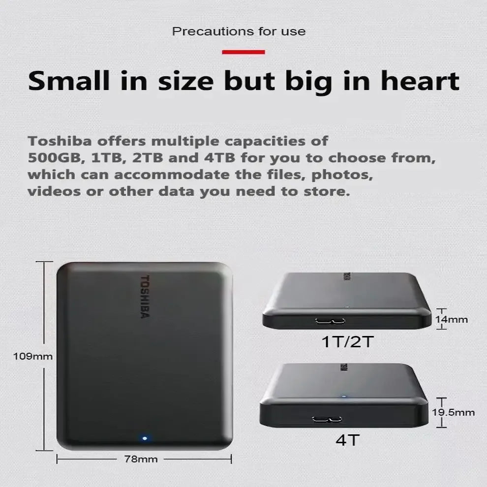 For Toshiba A5 Series  2.5-inchexternal Portablehard disk USB 3.2  Ultra High Speed External For Laptop Internal Storage MAC