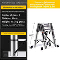 Aluminum Telescopic Folding 3 Step Ladder Step Stool Home Kitchen Garden Portable Lightweight Safety Lock Multipurpose Household