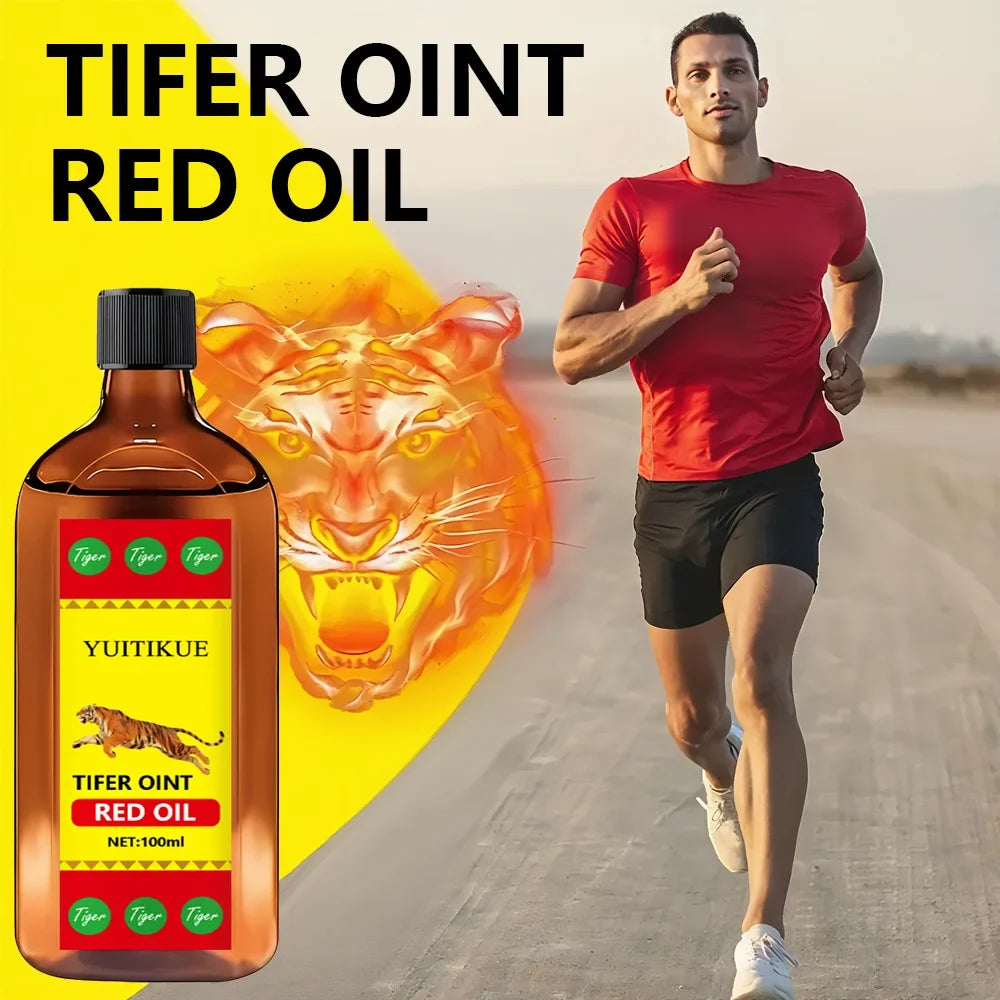 YUITIKUE Tifer Oint Red Oil 100ml - Tiger Formula for Muscle & Joint Massage, Sport & Daily Use, for All