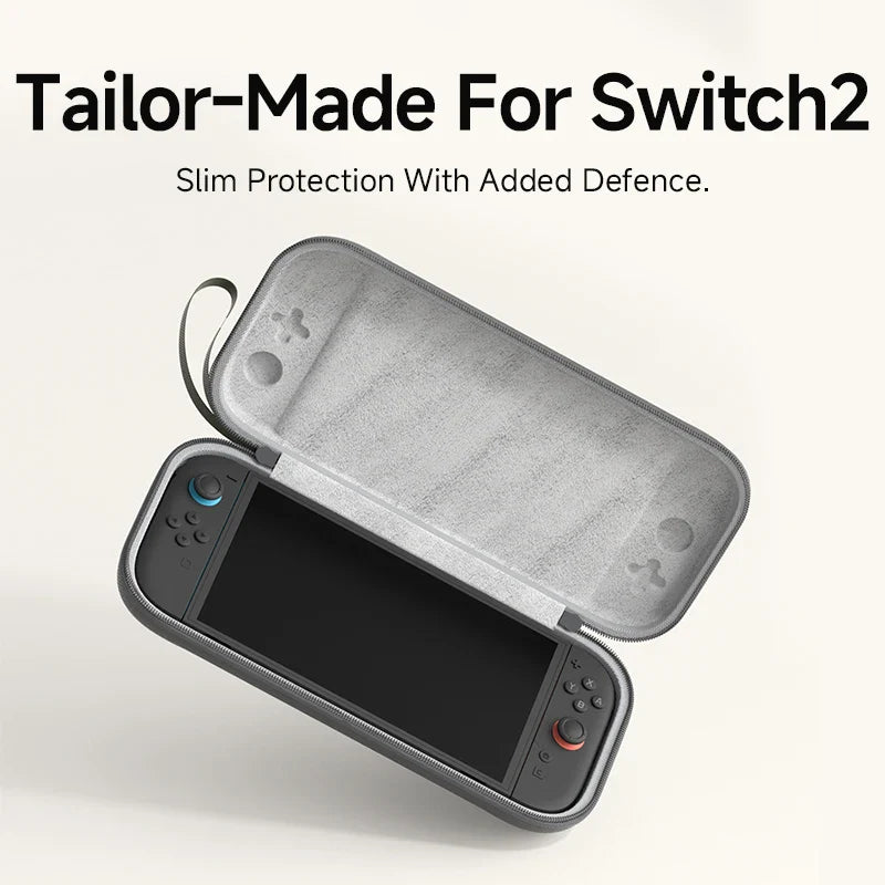 Hagibis Portable Carrying Case for Switch 2 Traveling Bag Hard Shell NS Accessories Protective Cover with 10 Games Cartridges