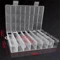 Clear 24-Compartment Plastic Storage Box – Organizer for Crafts, Beads, Jewelry & Small Items (1 Pack)