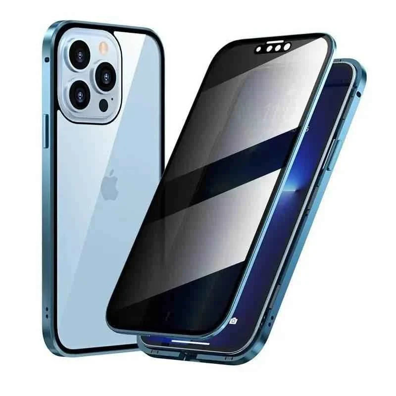 Tempered Glass With Privacy Case All In One
