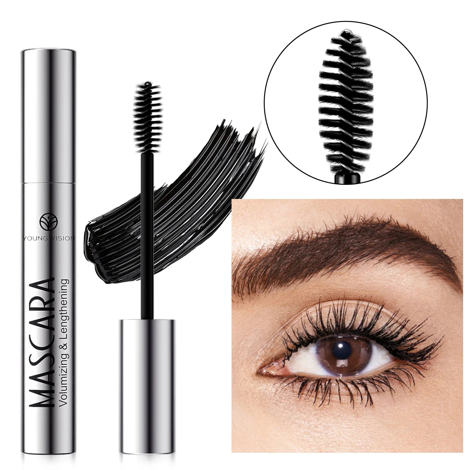 4D Brilliant Starry Sky Black  Mascara Slim, Thick, Curled, Waterproof, Long lasting, Non Staying Mascara