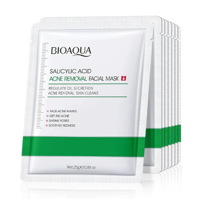 BIOAQUA Salicylic Acid Acne Removal Facial Masks Moisturizing Anti-Aging Nourishing Anti Acne Face Mask Skin Care Products