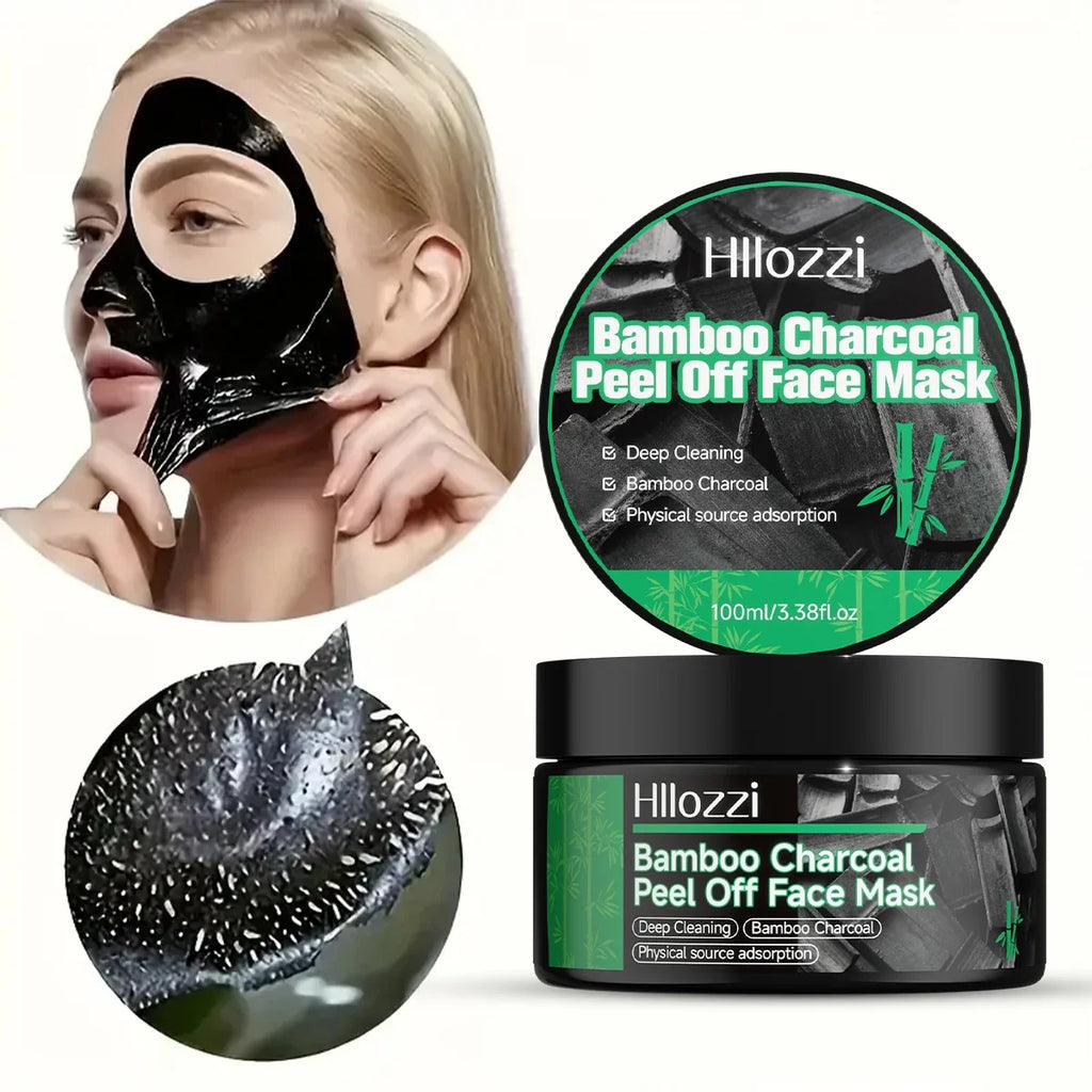 100ml/3.38fl.oz Bamboo Charcoal Peel Off Face Mask - Deep Cleansing, Purifying, Pore Refining, Unisex Care