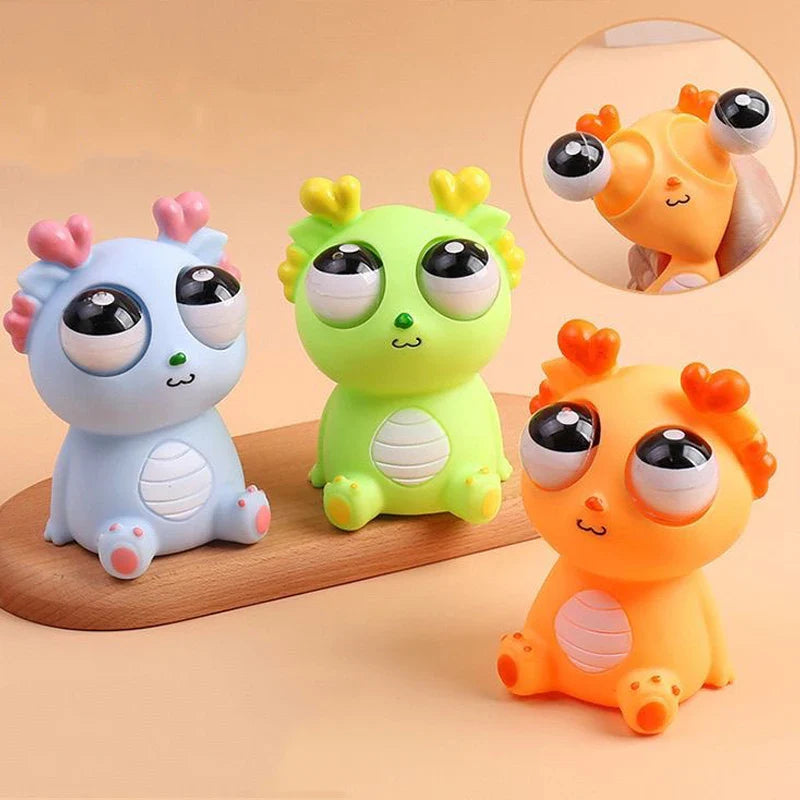 Squeeze Eye Dragon Dinosaur Toy | Funny Stress Relief Animal Toy