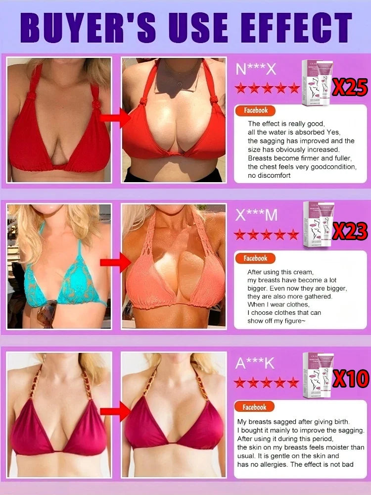 Fast Breast Growth Enlargement Cream Chest Lift Firm Enhancer Care Oil Butt Breast Plump Growth Massage Boobs Bigger Body Care