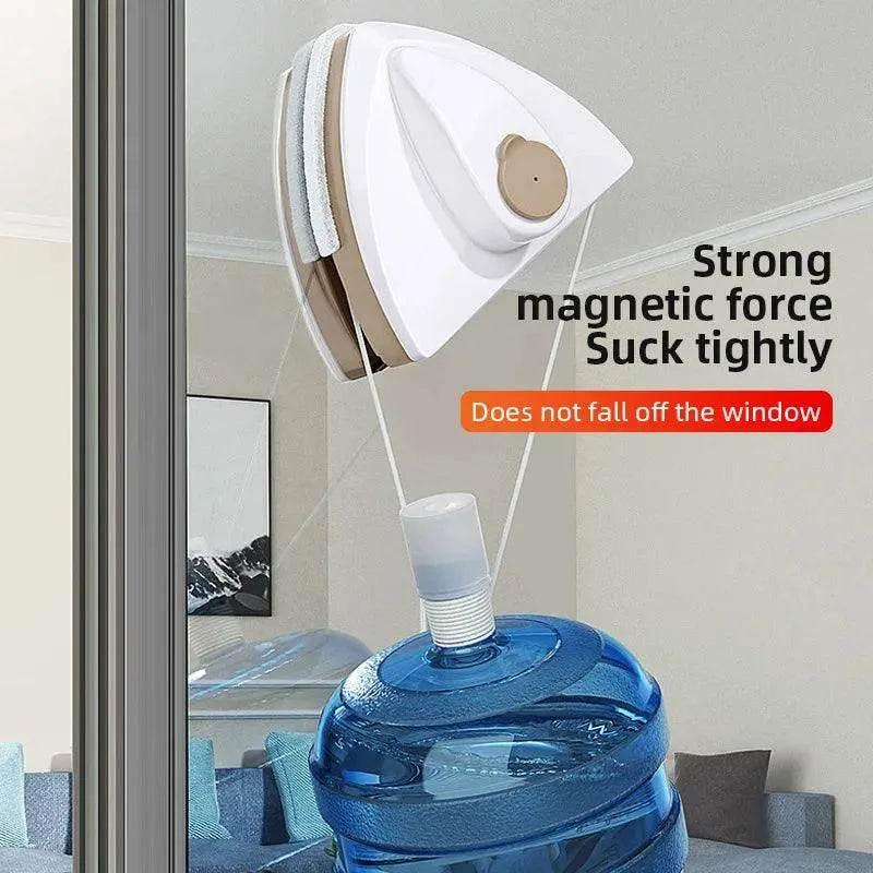 Magnetic Window Cleaner Brush Double-Side Automatic Water Discharge