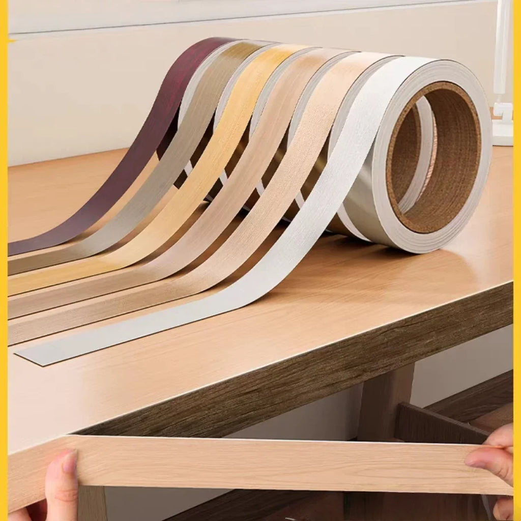 1pc 2cmx10m  Edge Banding Wood Veneer Tape，Birch Wood grain Veneer Edge Banding ， Long Thin Wood grain Veneer Strips
