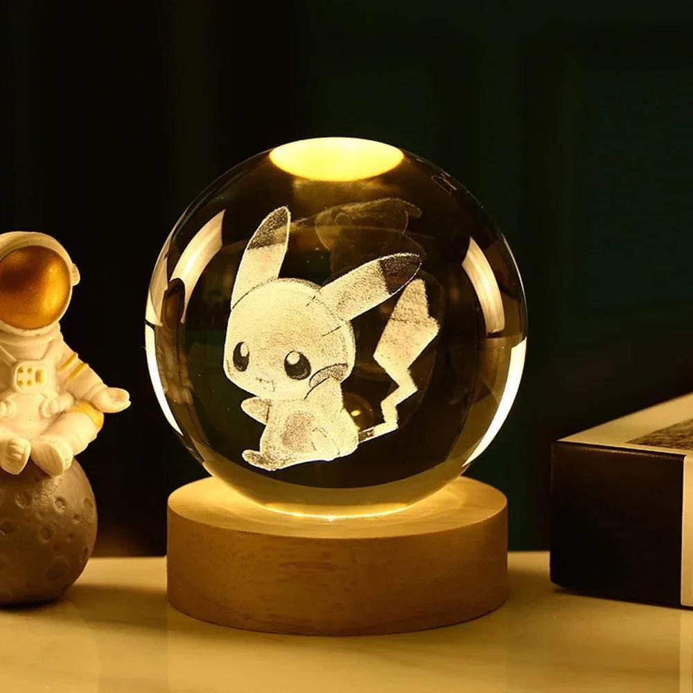 Decorative Crystal Ball 3D Figures Night Light
