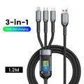 Transparent 3-in-1 Super Fast Charging Cable