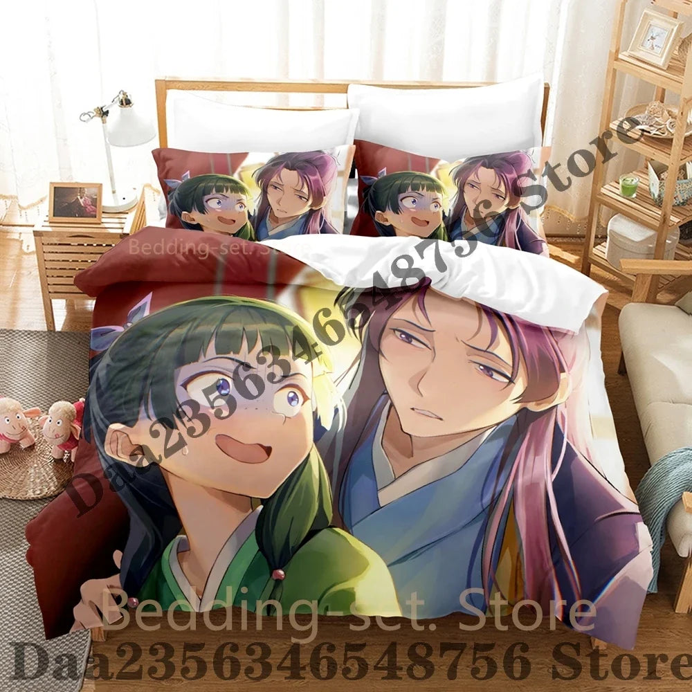 2026 The Apothecary Diaries Bedding Set Single Twin Full Queen King Size Bed Set Bedroom Duvetcover Sets Anime Bed Sheet Set