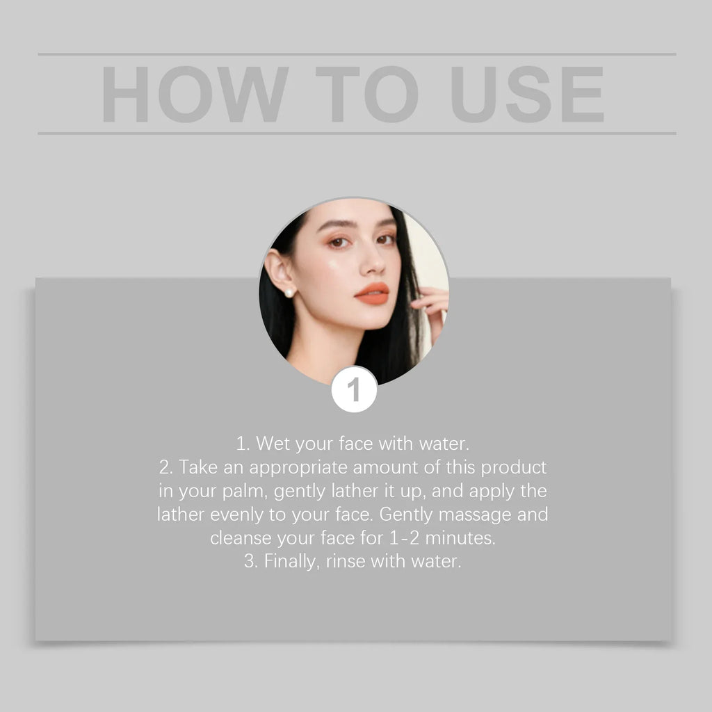 HOYGI Facial Cleansing Gel Oil Control Moisturizing Face Wash Anti-Acne Pore Refining Blackhead Remover Gentle Brightening Skin