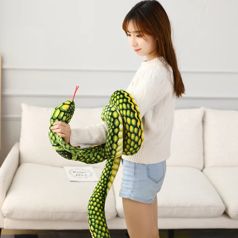 80/170/240cm Simulated Colorful Cobra Plush Toy Stuffed Animals Snakes Plushies Doll Funny Spoof Joke Soft Toys Home Decor
