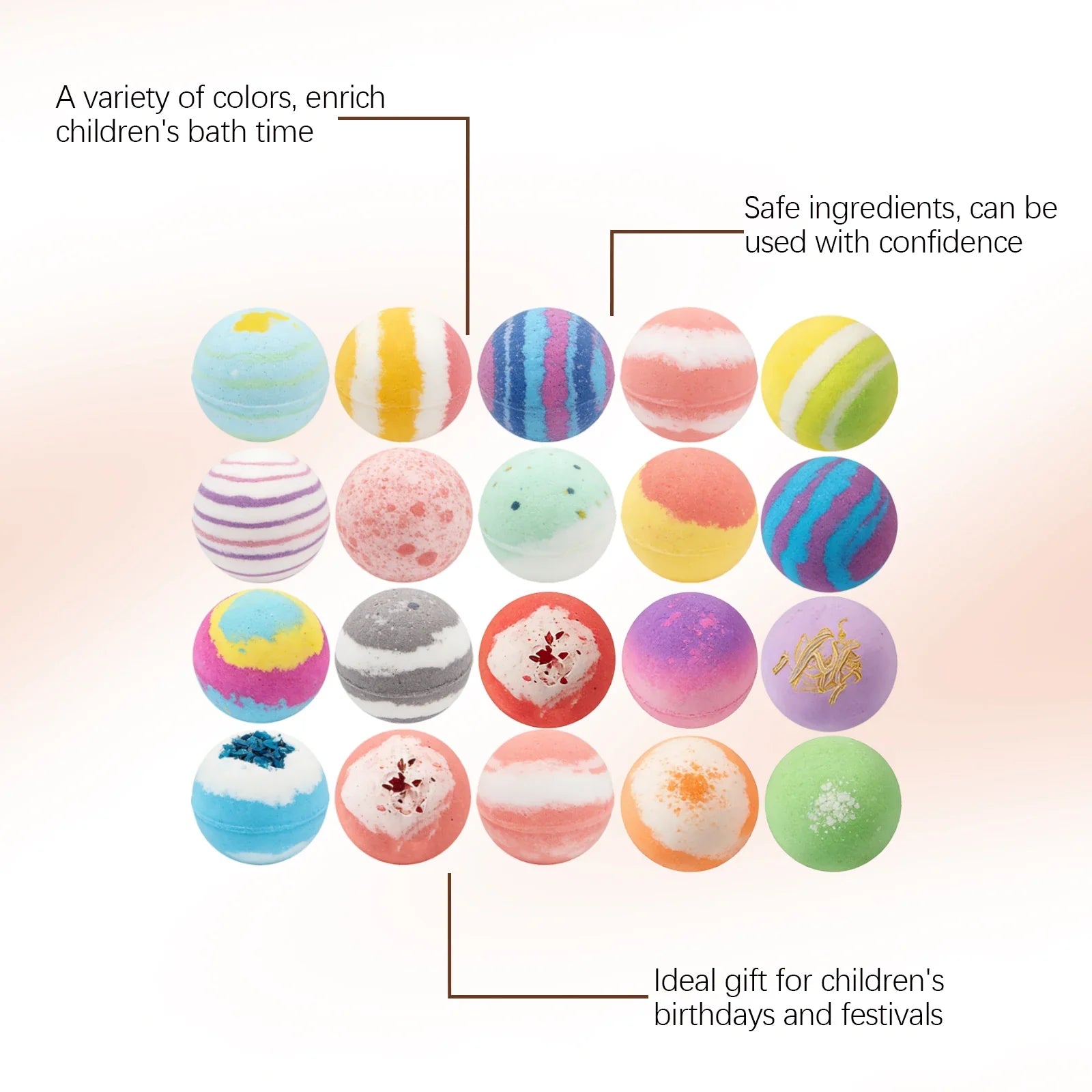 12pcs Bath Bombs Set with Surprise Toys Inside Natural Organic Bubble Bath Fizzies Balls Gift for Holiday Gift Set
