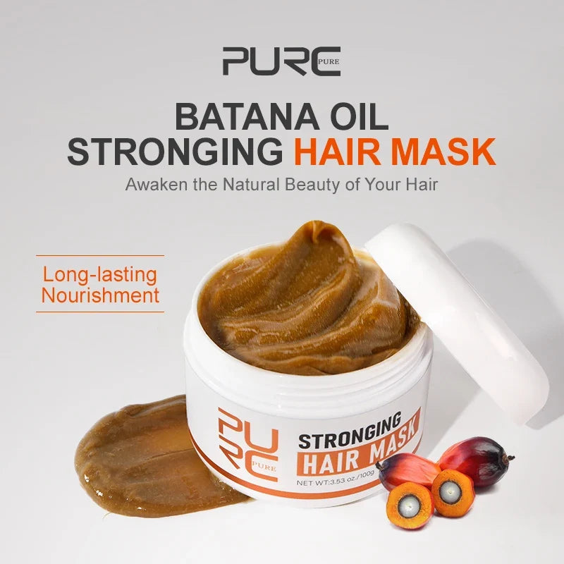 PURC Smoothing Hair Serum + Batana Oil Rosemary Hair Mask Nourishing Repair Damaged Frizz Hair Loss Treatment Hair Care Product