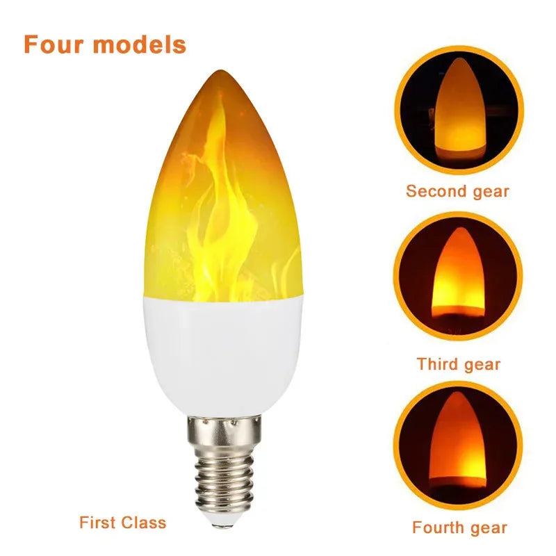 2PCS E14 Led Simulated Flame Bulbs 9W AC85-265V Luces Home Electronic Accessories Lamp Flame light Effect Bulbs Lampada