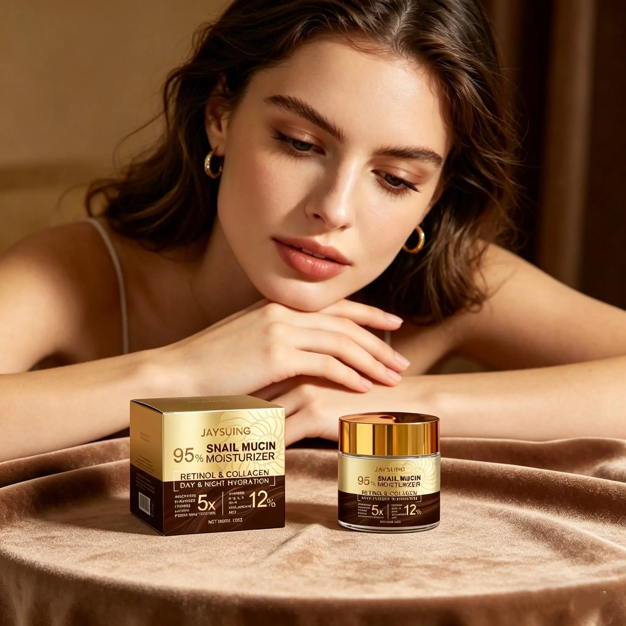 95% Snail Mucin Moisturizer Collagen Rejuvenating Anti Aging Wrinkles Firm Lift Brighten Retinol Hyaluronic Acid Day Night Cream