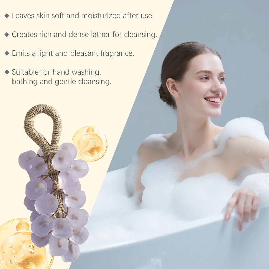 Grape Hand Soap Deep Clean Remove Dirt Hydrating Nourish Soften Hand Skin Repair Dryness Smooth Texture Delicate Handmade Soaps
