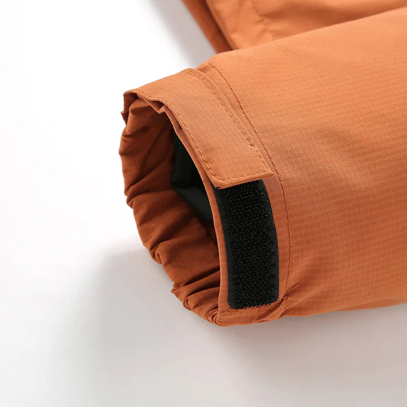 CHRLCK Men Hiking Jacket Outdoor Waterproof Fishing Hooded Sport Jacket Adjustable Drawstring Travel Jacket Mountaineering Coats