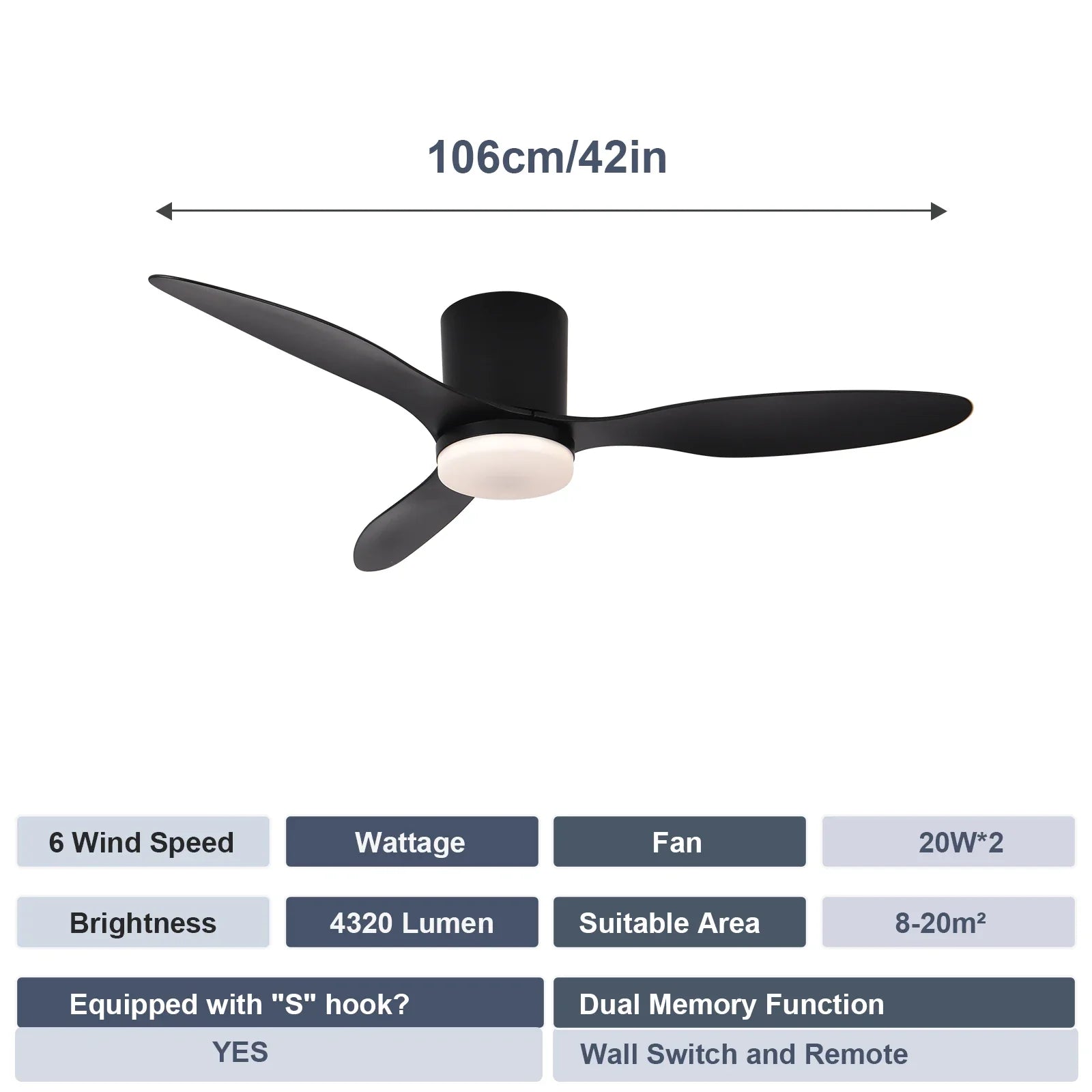 Modern Silent Led Ceiling Fan Lights DC Motor 6 Speeds Timing Fans Loft Remote Control Fan With Lights Bedroom Dining Room