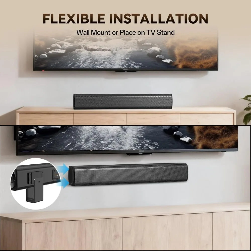 Wireless Sound Bar With Subwoofer 2.1Ch Home Theater HDMI ARC