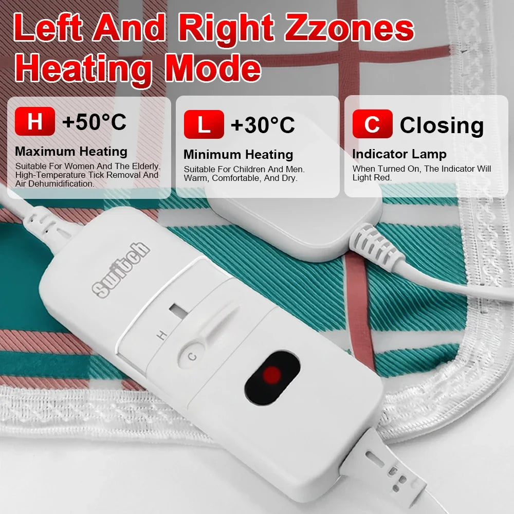 110V 220V Electric Blanket Thicker Heaters Home Bed Sheet Thermal Mat Heating Mattress Winter Thermostat Double Body Warmer Pads