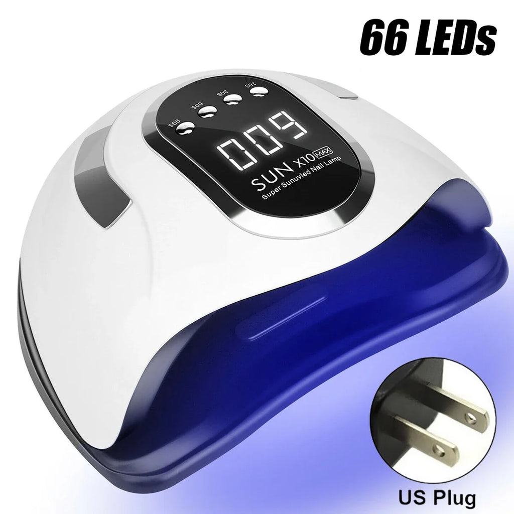66LEDS Professional Nail Drying Lamp for Manicure Nails Gel Polish Drying Machine with Auto Sensor UV LED Nail Lamp