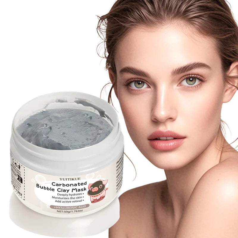 Carbonated Bubble Clay Mask - Contains clay extract, collagen, hyaluronic acid, retinol, moisturizing and oil control, cleansing