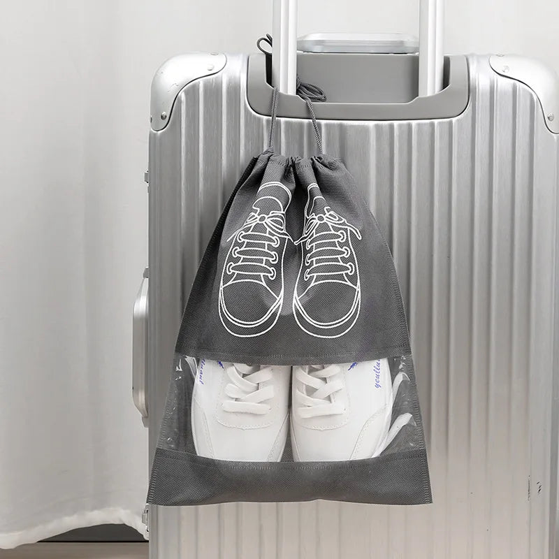 5/10pcs Non Woven Shoe Bag Storage Bag, Shoe Storage Drawstring Drawstring, Shoe Storage Bag, Dust-proof