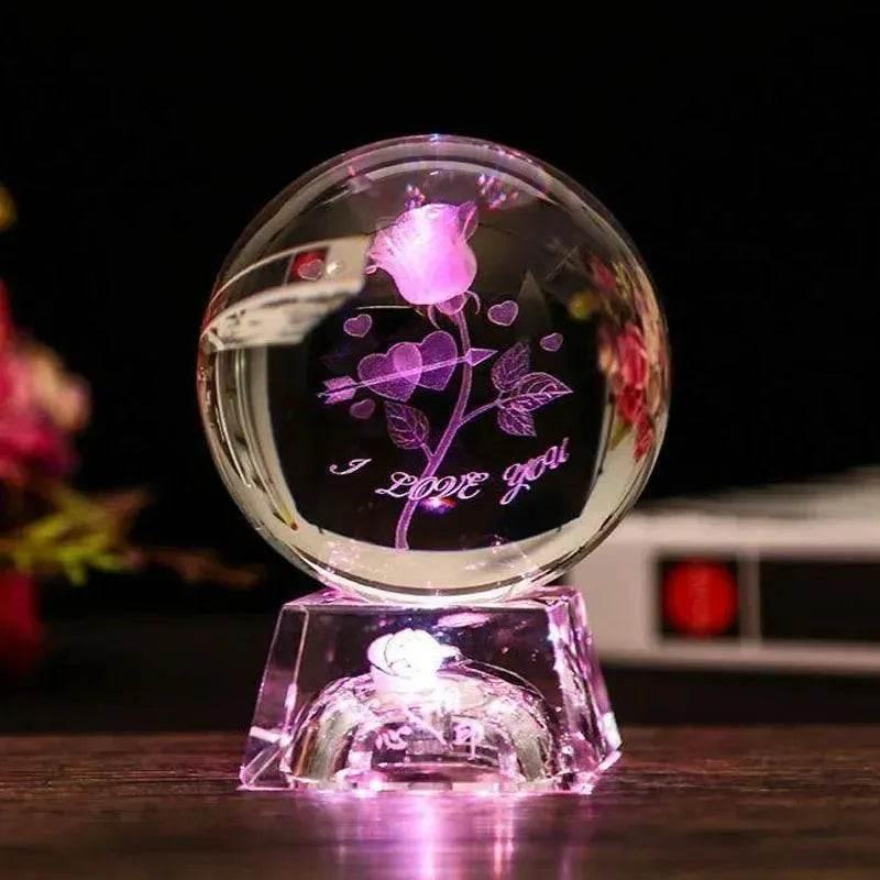 3D LED Crystal Ball Collectible