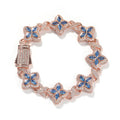 Floral Bracelets with Infinity Link Chain