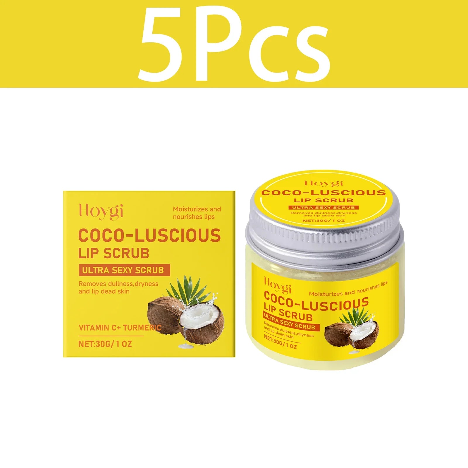 Coconut Oil Lip Scrub Balm Exfoliator Lips Mask Softening Remove Dead Skin Lasting Nourishment Moisturizing Repair Gentle Care