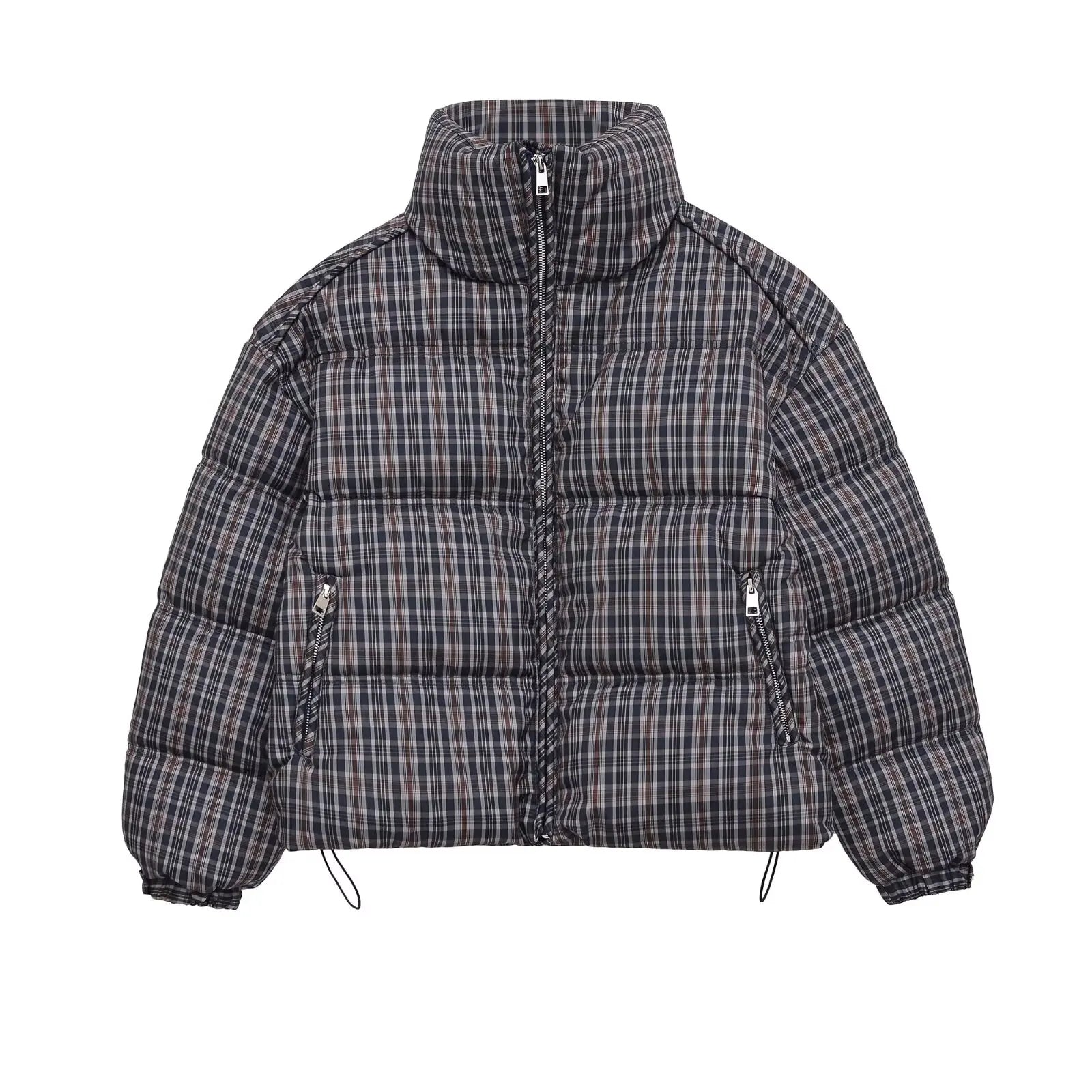 CharmChant Stand-Collar Plaid Puffer Jacket for Women Winter 2025 Padding Coat Female New in Coats Warm  Check Outerwears Parkas