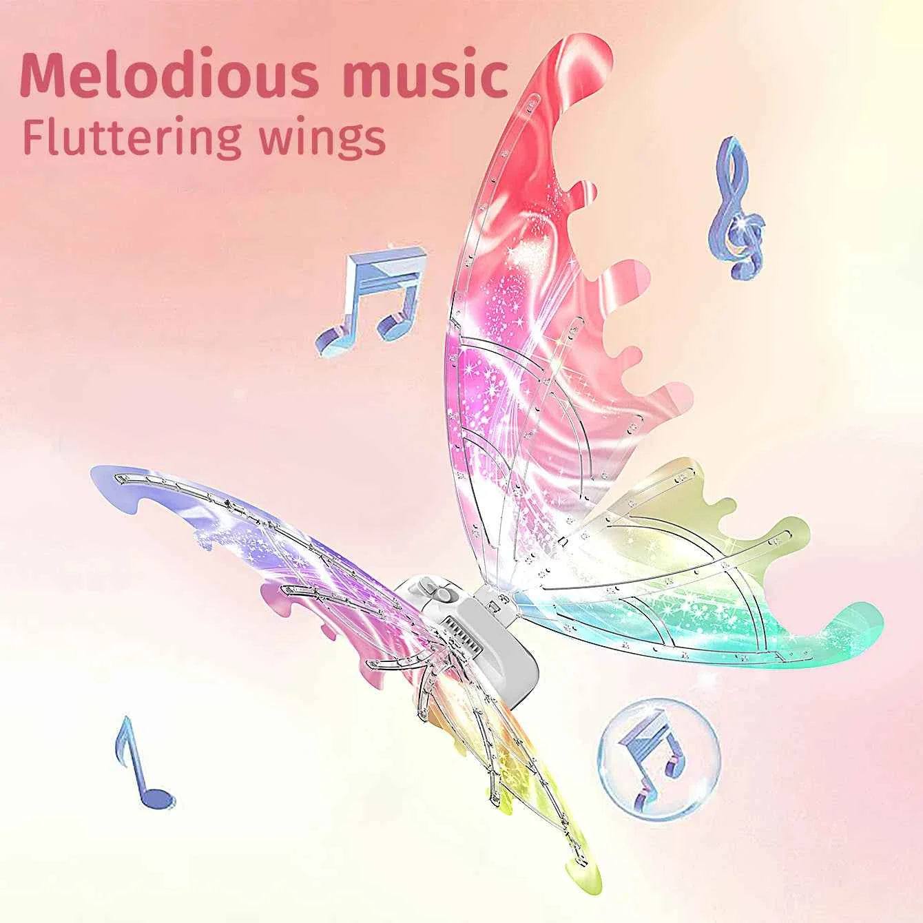 Luminous butterfly electric wings music fairy wings angel props gift